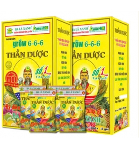 Thần Dược Grow 6-6-6 10Ml của Mỹ: đều hoà sinh trưởng vọt đọt, lớn trái, ra rễ, xanh dày to lá