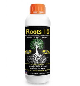 Roots 10 Giải độc phèn, hưu cơ - ra Rễ nhanh, mạnh. Sản phẩm có chưa 3 loại Axit thiết yếu Humic-Fulvic-Amino - 1L