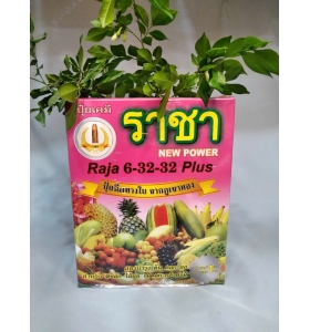 Phân bón lá NPK Thái Lan Raja 6-32-32 + Te - tạo mầm hoa (Thái Lan 1kg)