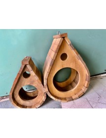 CHẬU GỖ LỒNG CHIM TRÒN LÀM BẰNG THỦ CÔNG